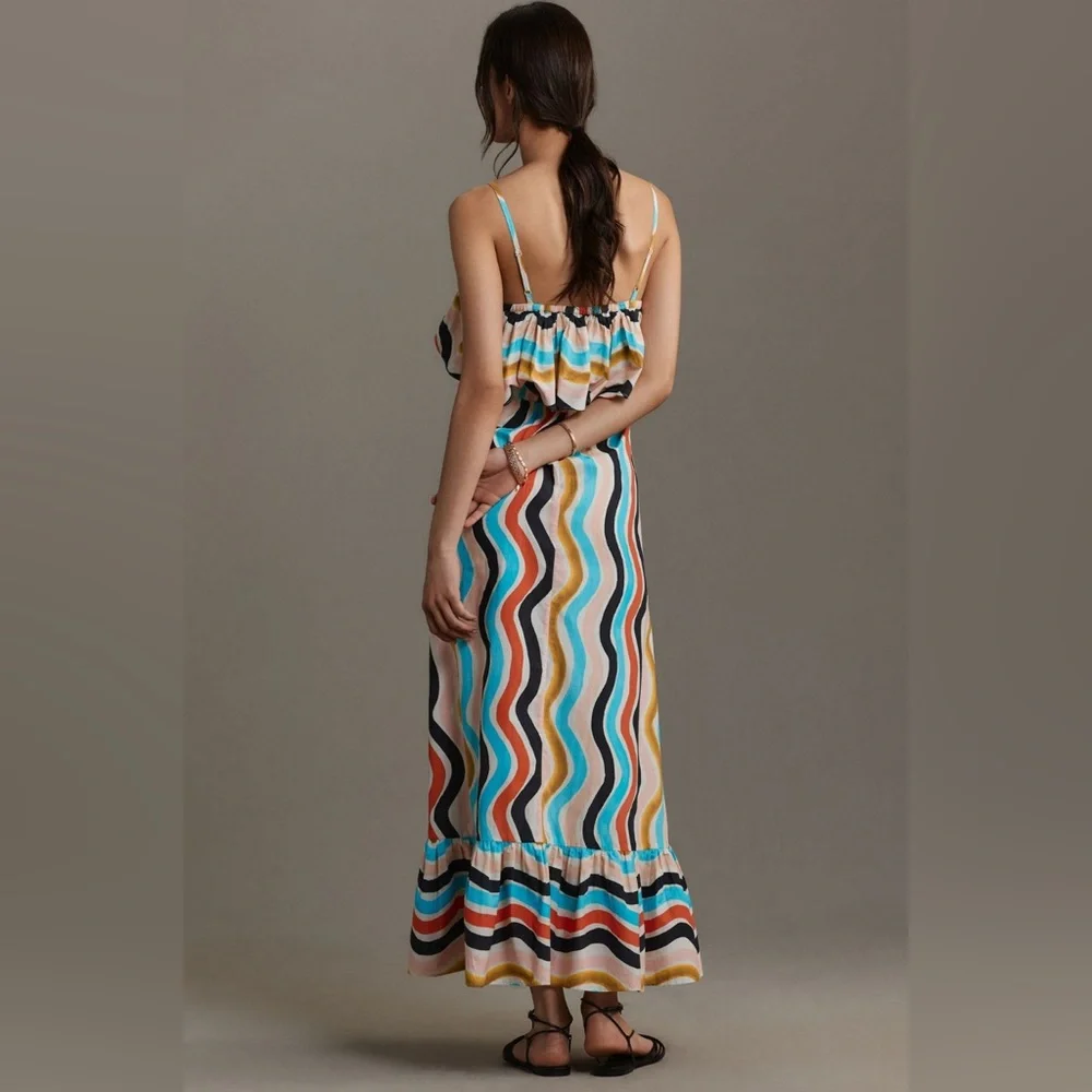 FARM Rio Sleeveless Ruffle Maxi Dress - Picture 2 of 7